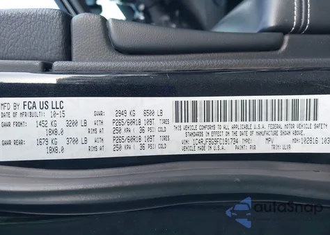 2015 Jeep Grand Cherokee Limited from USA, damaged, VIN 1C4RJFBG9FC191734